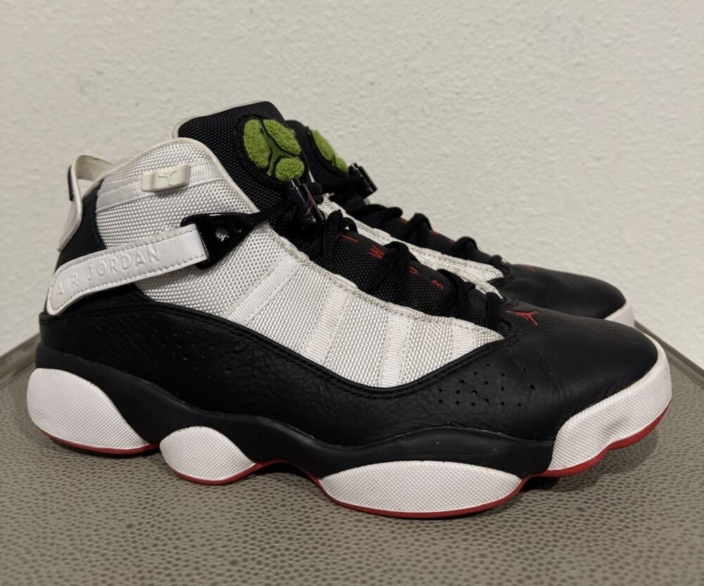 NIKE AIR JORDAN VI 6 RINGS "HE GOT GAME" Size US 9.5 BLACK UNIVERSITY 322992-008
